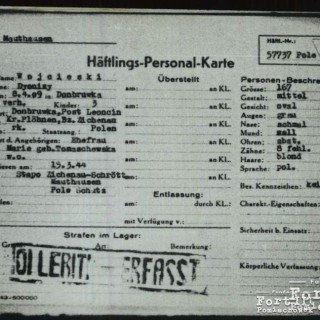 Karta osobowa więźnia KL Mauthausen